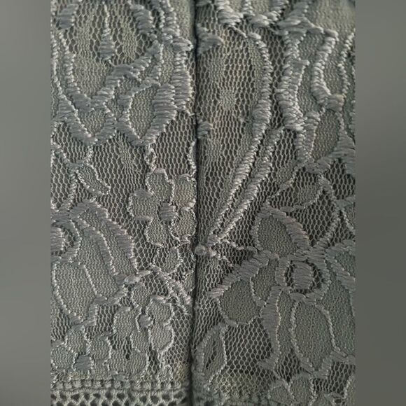 LC Lauren Conrad Womens Gray Asymmetric Round Neck Fit And Flare Dress - Size 14 - Picture 9 of 10